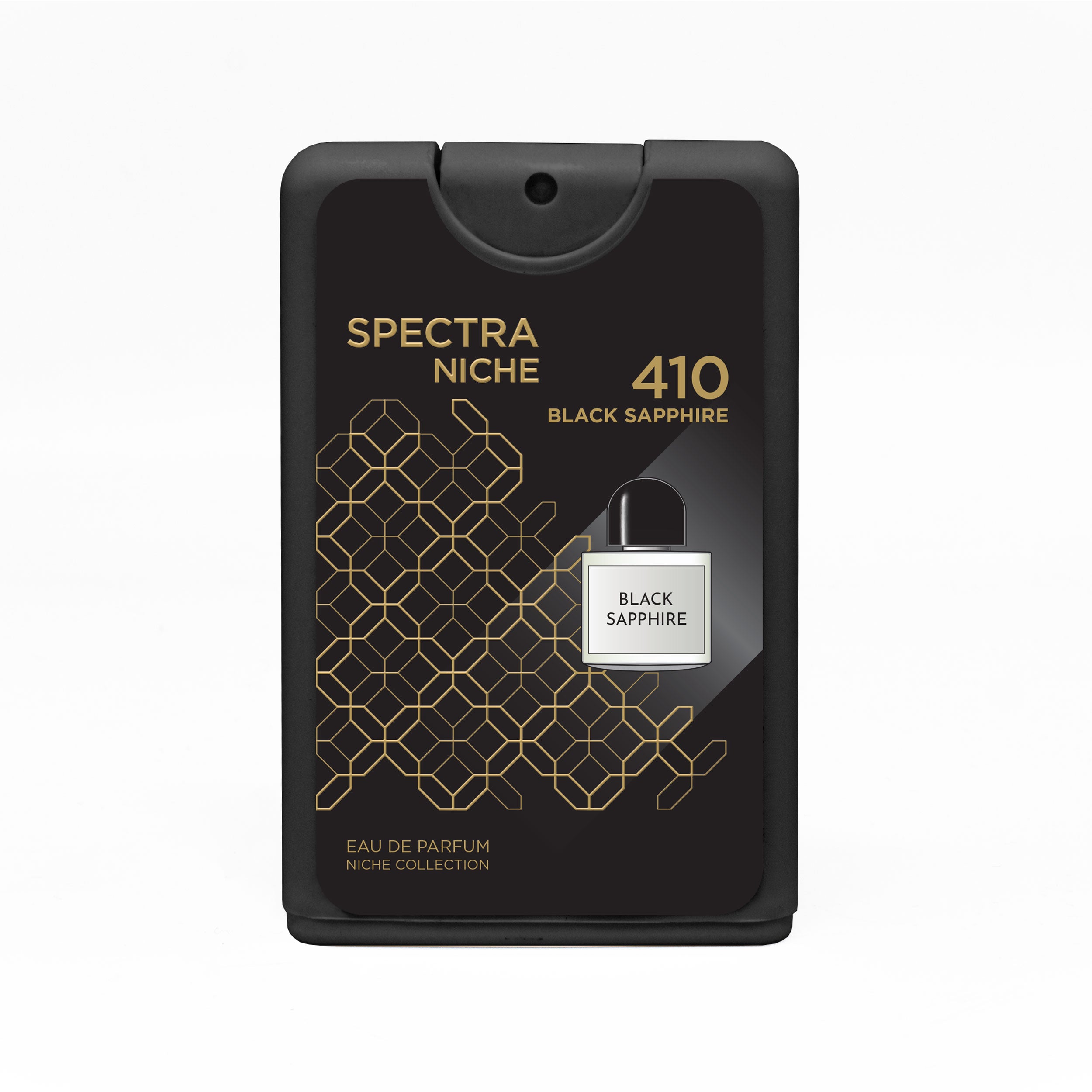 Spectra Pocket Niche 410 Black Sapphire EDP Unisex Perfume – 18ml