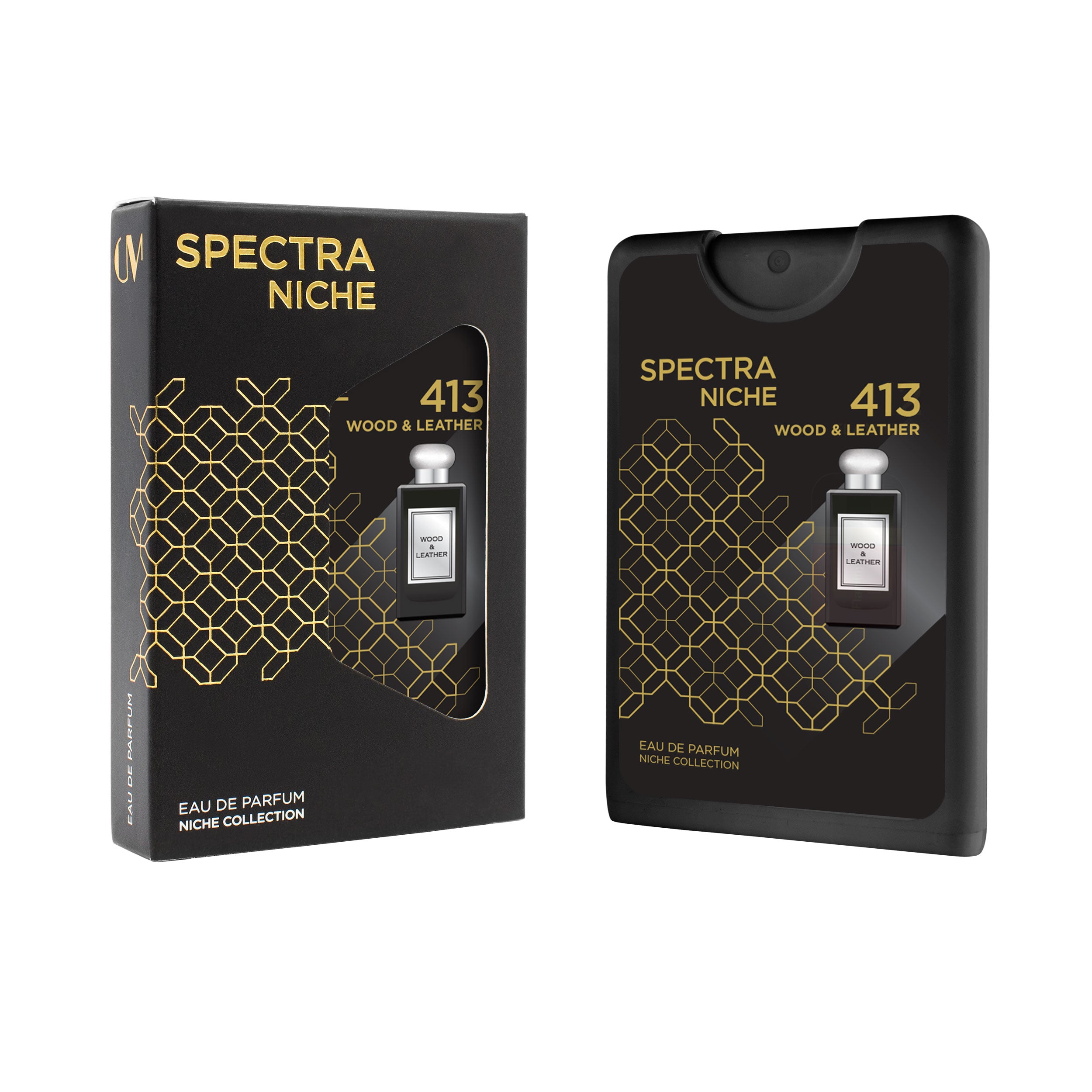Spectra Pocket Niche 413 Wood & Leather EDP Unisex Perfume – 18ml
